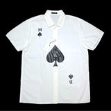 (DESIGNERS) 2000'S～ MADE IN JAPAN MILKBOY BIG PLAYING CARDS PATTERN PRINT SHORT SLEEVE BOX SHIRT