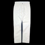 (DESIGNERS) MADE IN JAPAN UNUSED DISTRESSED 5 POCKET COLOR DENIM PANTS