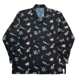 (designers) Alexander Lee Chang YOKAI PATTERN TOTAL PATTERN PRINT LOOP COLLAR BOX SHIRT WITH WRAPPED POCKET