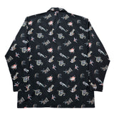 (designers) Alexander Lee Chang YOKAI PATTERN TOTAL PATTERN PRINT LOOP COLLAR BOX SHIRT WITH WRAPPED POCKET