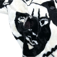 (VINTAGE) 1990'S～ MADE IN USA DONNY BROOK ALL OVER FACE PATTERN PRINT FAUX FUR COAT