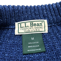 (VINTAGE) DEAD STOCK NEW? 1990'S～ MADE IN USA L.L.BEAN INDIGO COTTON KNIT