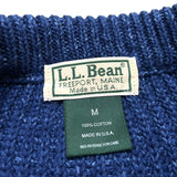 (VINTAGE) DEAD STOCK NEW? 1990'S～ MADE IN USA L.L.BEAN INDIGO COTTON KNIT