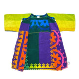 (VINTAGE) 1970'S～ MADE IN BRAZIL Brazilian PATTERN X STRIPED PANEL DESIGN ZIP UP SHORT SLEEVE BEACH SHIRT