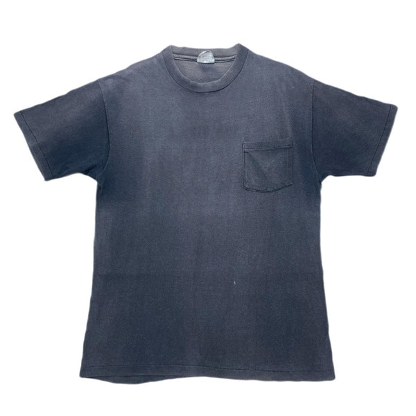 (T-SHIRT) 1980'S～ MADE IN USA HANES BEEFY HARD FADED T-SHIRT WITH POCKET