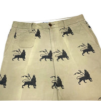 (DESIGNERS) MADE IN JAPAN Sasquatch Fabrix ALL OVER PRINT THREE QUARTER LENGTH CHINO PANTS