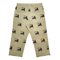 (DESIGNERS) MADE IN JAPAN Sasquatch Fabrix ALL OVER PRINT THREE QUARTER LENGTH CHINO PANTS