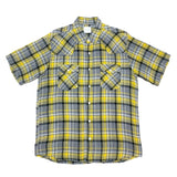 (DESIGNERS) 2000'S～ GOOD ENOUGH PLAID PATTERN SHORT SLEEVE SHIRT WITH BACK PRINT