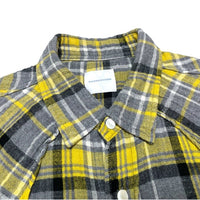 (DESIGNERS) 2000'S～ GOOD ENOUGH PLAID PATTERN SHORT SLEEVE SHIRT WITH BACK PRINT