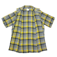 (DESIGNERS) 2000'S～ GOOD ENOUGH PLAID PATTERN SHORT SLEEVE SHIRT WITH BACK PRINT