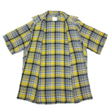 (DESIGNERS) 2000'S～ GOOD ENOUGH PLAID PATTERN SHORT SLEEVE SHIRT WITH BACK PRINT