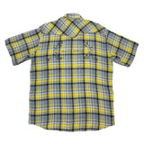 (DESIGNERS) 2000'S～ GOOD ENOUGH PLAID PATTERN SHORT SLEEVE SHIRT WITH BACK PRINT