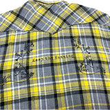 (DESIGNERS) 2000'S～ GOOD ENOUGH PLAID PATTERN SHORT SLEEVE SHIRT WITH BACK PRINT