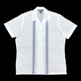 (VINTAGE) 1990'S～ MADE IN HONG KONG BANANA REPUBLIC LINED DESIGN LOOP COLLAR SHORT SLEEVE BOX SHIRT