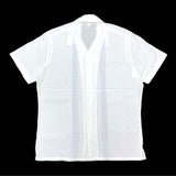 (VINTAGE) 1990'S～ MADE IN HONG KONG BANANA REPUBLIC LINED DESIGN LOOP COLLAR SHORT SLEEVE BOX SHIRT