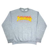 (vintage) 1990'S～ MADE IN USA THRASHER MAGAZINE FLAME LOGO PRINT SWEAT SHIRT