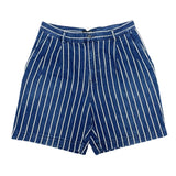 (DESIGNERS) 1980'S～ MADE IN USA Calvin Klein Sport STRIPED PATTERN INDIGO DYED 2 TUCK SHORTS