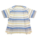 (VINTAGE) 1980'S～ OUTSIDEBRUNCH by Jantzen STRIPED PATTERN LOOP COLLAR SHORT SLEEVE BOX SHIRT