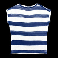 (DESIGNERS) 1980'S～ ISSEY MIYAKE MEN BRUSH TAG PAINTED STRIPE PATTERN SLEEVELESS SHIRT