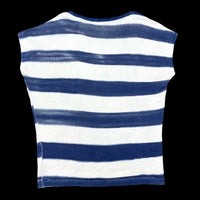 (DESIGNERS) 1980'S～ ISSEY MIYAKE MEN BRUSH TAG PAINTED STRIPE PATTERN SLEEVELESS SHIRT