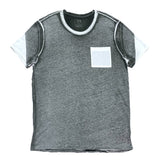 (designers) 2000'S～ ARMANI EXCHANGE PAINT STYLE PRINT T-SHIRT WITH POCKET