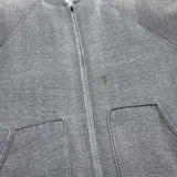 (vintage) 1960'S～ UNKNOWN FADED ZIP UP SWEAT CARDIGAN WITH SEPARATE POCKET