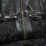 (vintage) 1980'S～ MADE IN FRANCE Jacques VINCENT pour JAPA FRENCH ARMY TYPE LEATHER FLIGHT VEST