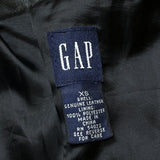(VINTAGE) 1999 GAP 2 POCKET TRUCKER JACKET TYPE LEATHER JACKET
