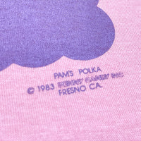 (T-SHIRT) DEAD STOCK NEW 1983 MADE IN USA PENNY CANDY GRADIENT DOT PRINT T-SHIRT