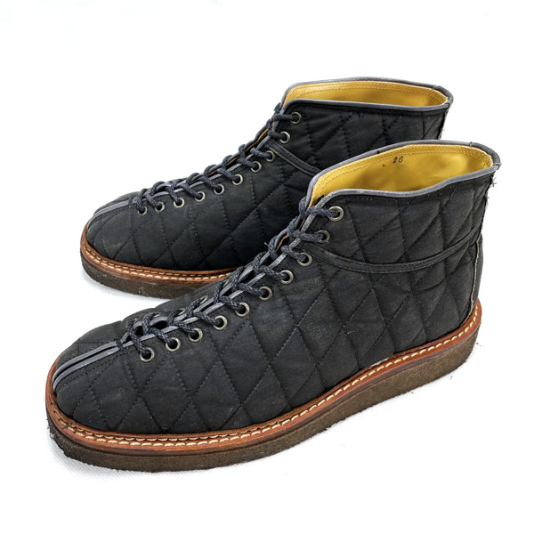 (OTHER) MIHARA YASUHIRO DIAMOND PATTERN QUILTED PLATFORM LACE UP BOOTS