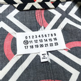 (DESIGNERS) 2019 MADE IN ITALY MAISON MARGIELA 10 TOTAL PATTERN PRINT DOUBLE BREASTED COTTON BLAZER JACKET