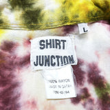 (VINTAGE) 1990'S～ MADE IN QATAR SHIRT JUNCTION TIE DYED RAYON SHORT SLEEVE SHIRT