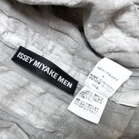 (DESIGNERS) 2000'S～ ISSEY MIYAKE MEN BLACK TAG BLOCK CHECKERED GARMENT DYED UNEVEN MATERIAL SLEEVELESS HOODIE