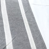 (VINTAGE) 1980'S～ PRO TONG STRIPED PATTERN FLAX BLEND LOOP COLLAR SHORT SLEEVE BOX SHIRT