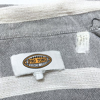 (VINTAGE) 1980'S～ PRO TONG STRIPED PATTERN FLAX BLEND LOOP COLLAR SHORT SLEEVE BOX SHIRT