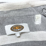 (VINTAGE) 1980'S～ PRO TONG STRIPED PATTERN FLAX BLEND LOOP COLLAR SHORT SLEEVE BOX SHIRT