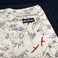 (VINTAGE) 2000'S WILD THINGS TOTAL PATTERN PRINT 3 POCKET SHORTS