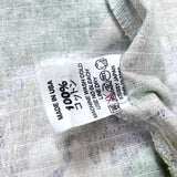 (VINTAGE) 1990'S MADE IN USA OLD STUSSY NAVY TAG CAMOUFLAGE PATTERN PRINT RIPSTOP SHORT SLEEVE BOX SHIRT