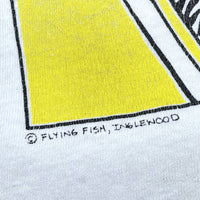 (T-SHIRT) 1980'S MADE IN USA FLYING FISH ROY LICHTENSTEIN POP ART PRINT T-SHIRT