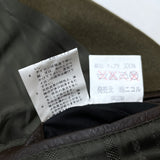 (designers) DEAD STOCK NEW 1980'S～ MADE IN KOREA monsieur NICOLE FRONT DEFORMED ZIP DESIGN PLAIN SLEEVE LEATHER VARSITY JACKET