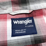 (vintage) 2000'S～ WRANGLER SHADOW PLAID COTTON LOOP COLLAR BOX SHIRT