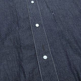 (designers) MADE IN USA AIE ALPHABET PRINT PANELED DESIGN LOOP COLLAR COACH SHIRT