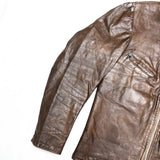 (VINTAGE) 1960'S SCHOTT SINGLE BREASTED LEATHER BIKER JACKET AS IS