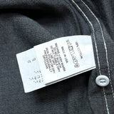 (designers) MADE IN USA AIE ALPHABET PRINT PANELED DESIGN LOOP COLLAR COACH SHIRT