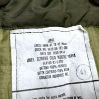 (VINTAGE) 1984 US ARMY M-65 FISHTAIL PARKA FULL SET WITH PATCH