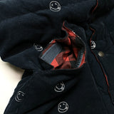 (designers) 2009 HYSTERIC GLAMOUR X KURT COBAIN ALL OVER SMILE EMBROIDERED DESIGN CORDUROY DOWN JACKET