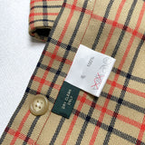 (vintage) 1990'S～ MADE IN HONG KONG J.CREW LATTICE PATTERN WOOL SHIRT