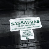 (designers) MADE IN JAPAN SASSAFRAS SHADOW PLAID BIG POCKET DESIGN SHIRT WITH GUSSET