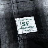 (designers) MADE IN JAPAN SASSAFRAS SHADOW PLAID BIG POCKET DESIGN SHIRT WITH GUSSET
