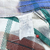 (boro) 1990'S～ UNKNOWN PLAID PATTERN BLEACHED HEAVY FLANNEL SHIRT